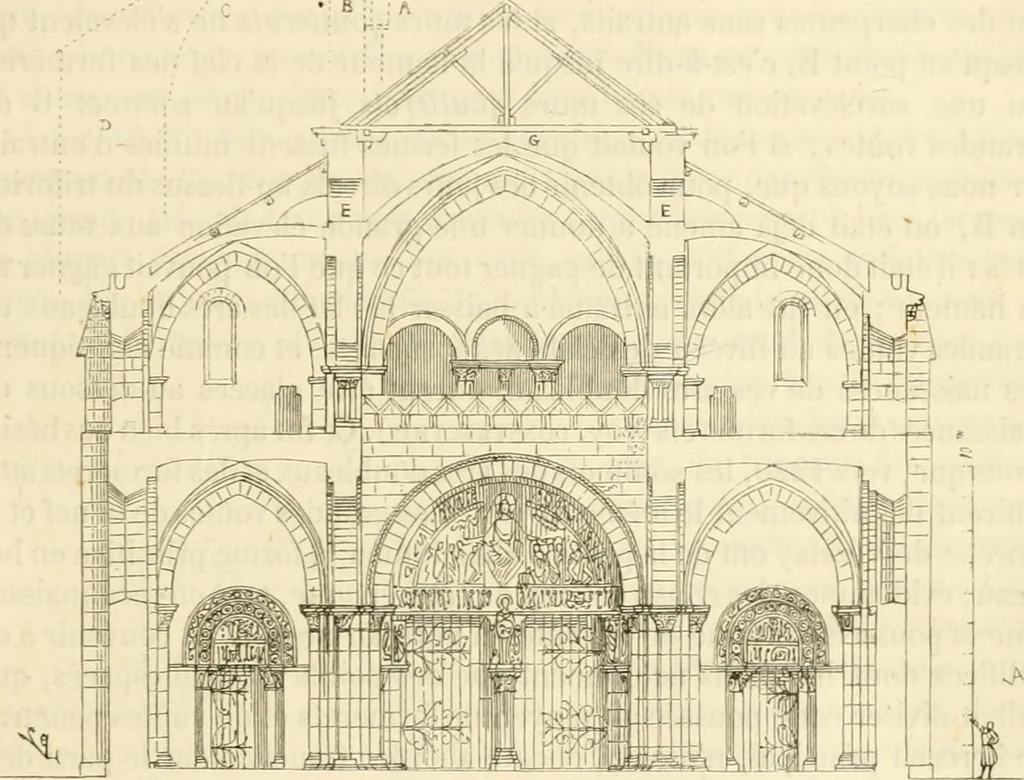 An illustration from Dictionnaire raisonné de l'architecture française du XIe au XVIe siècle, 1858, leaf 210