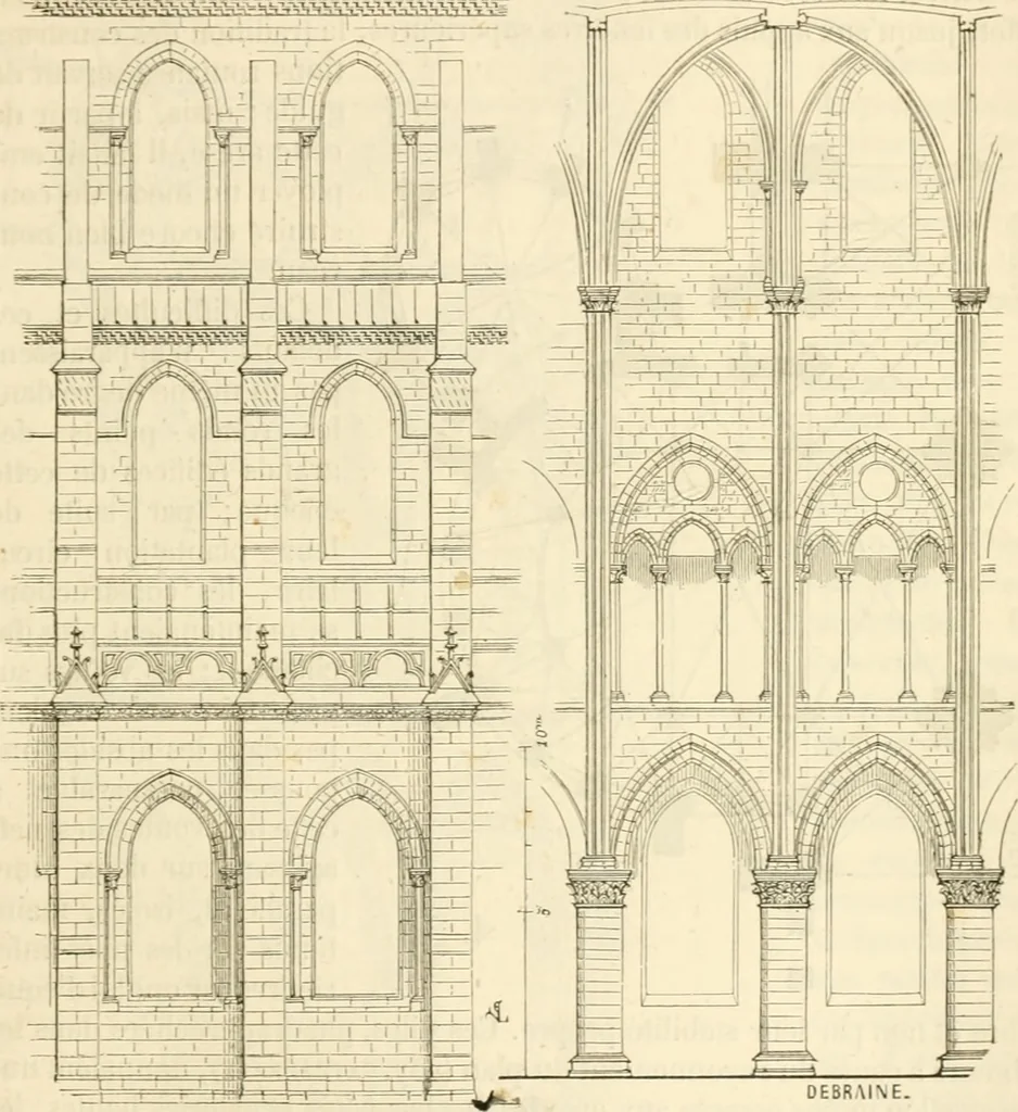 An illustration from Dictionnaire raisonné de l'architecture française du XIe au XVIe siècle, 1858, leaf 218