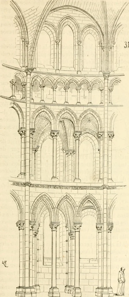 An illustration from Dictionnaire raisonné de l'architecture française du XIe au XVIe siècle, 1858, leaf 220