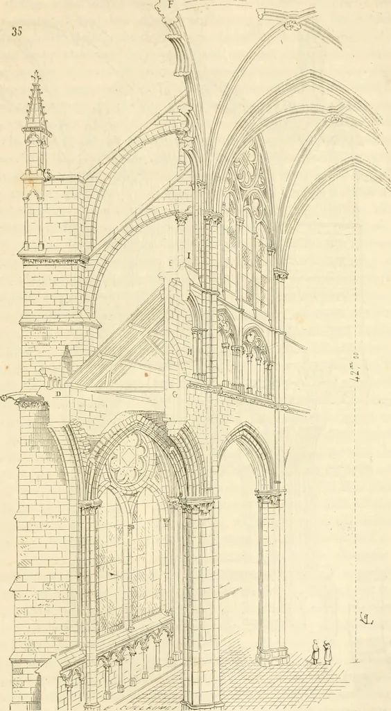 An illustration from Dictionnaire raisonné de l'architecture française du XIe au XVIe siècle, 1858, leaf 228