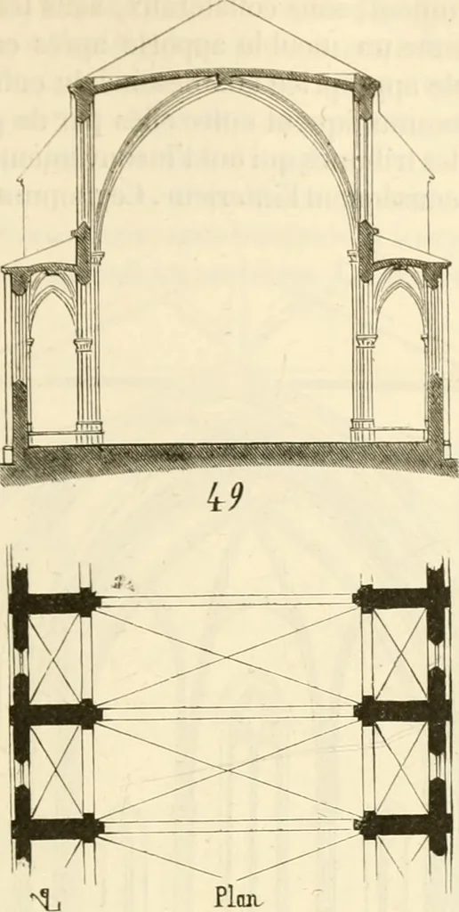 An illustration from Dictionnaire raisonné de l'architecture française du XIe au XVIe siècle, 1858, leaf 250