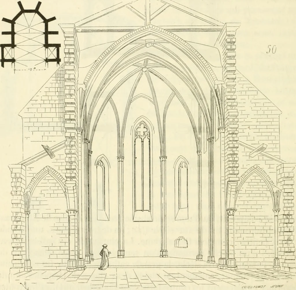 An illustration from Dictionnaire raisonné de l'architecture française du XIe au XVIe siècle, 1858, leaf 251
