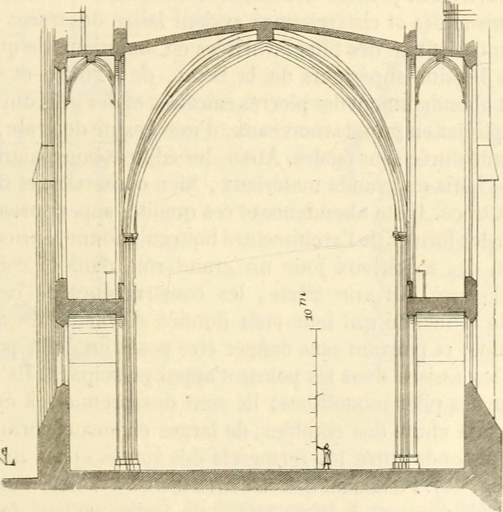 An illustration from Dictionnaire raisonné de l'architecture française du XIe au XVIe siècle, 1858, leaf 252