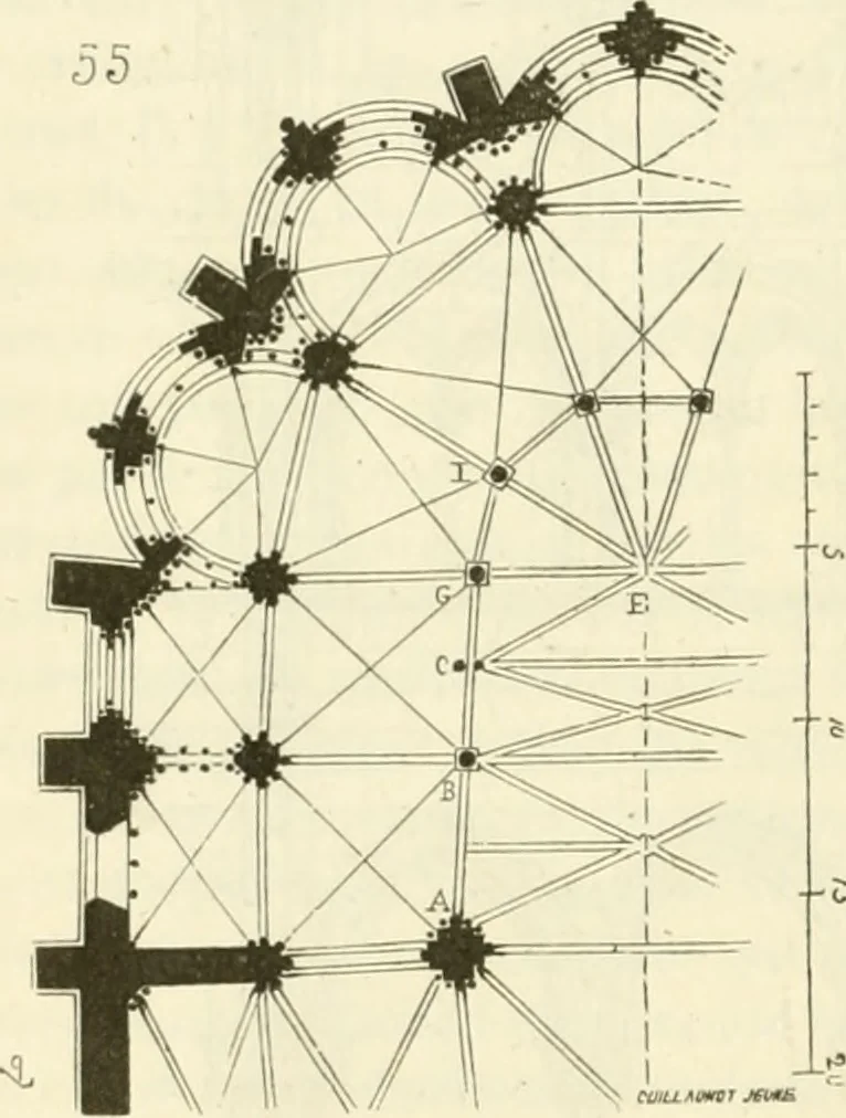 An illustration from Dictionnaire raisonné de l'architecture française du XIe au XVIe siècle, 1858, leaf 257