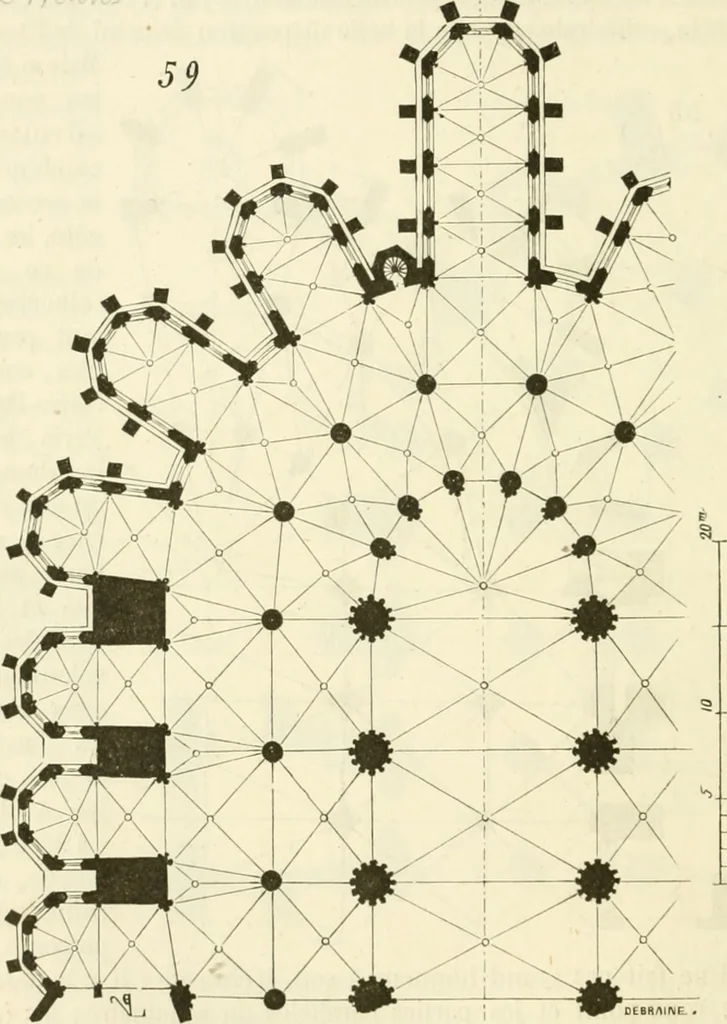 An illustration from Dictionnaire raisonné de l'architecture française du XIe au XVIe siècle, 1858, leaf 261