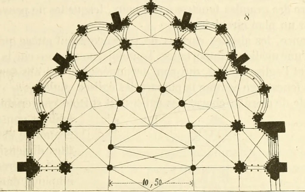 An illustration from Dictionnaire raisonné de l'architecture française du XIe au XVIe siècle, 1858, leaf 32