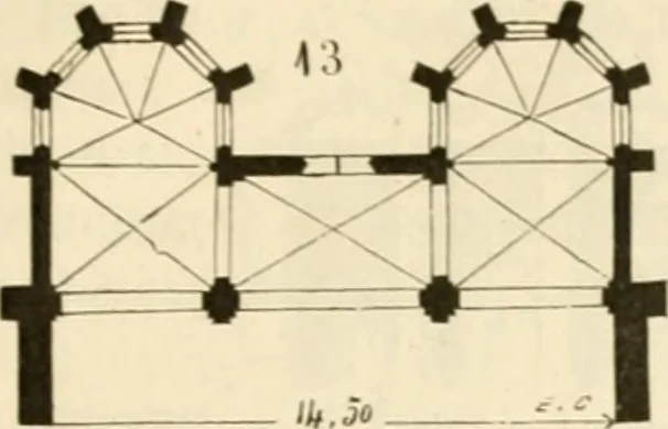 An illustration from Dictionnaire raisonné de l'architecture française du XIe au XVIe siècle, 1858, leaf 34