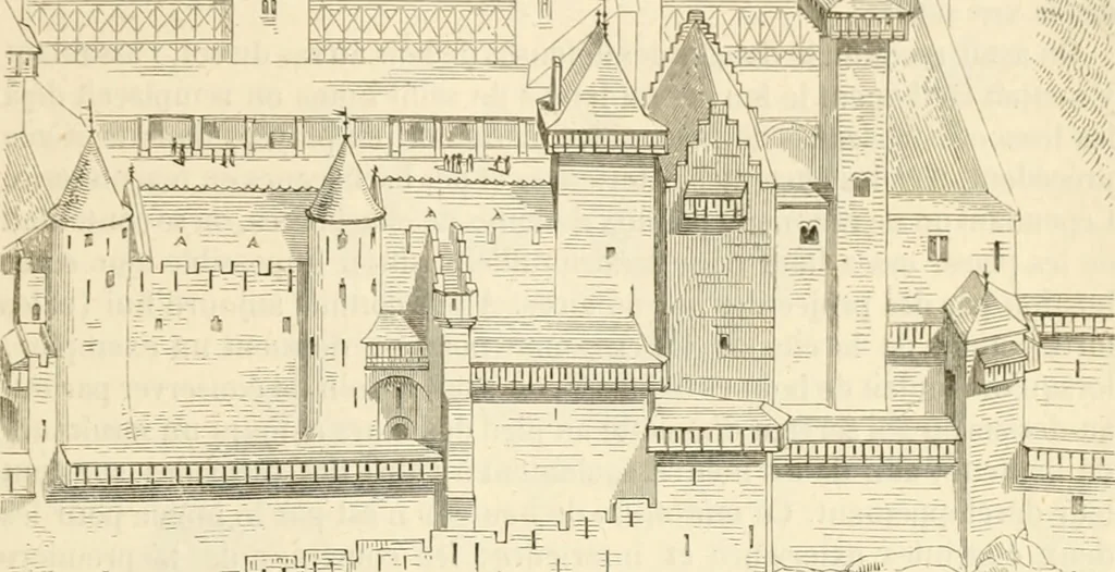 An illustration from Dictionnaire raisonné de l'architecture française du XIe au XVIe siècle, 1858, leaf 384