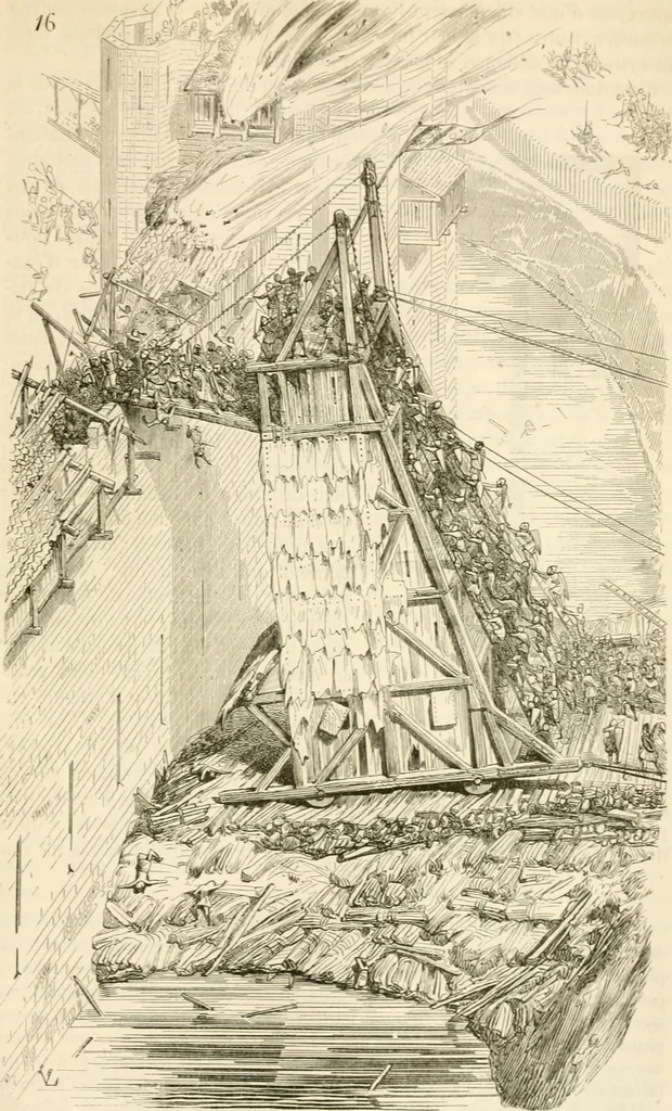 An illustration from Dictionnaire raisonné de l'architecture française du XIe au XVIe siècle, 1858, leaf 390
