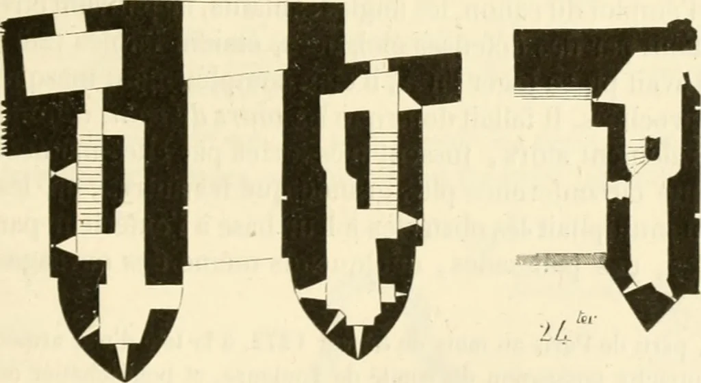 An illustration from Dictionnaire raisonné de l'architecture française du XIe au XVIe siècle, 1858, leaf 402