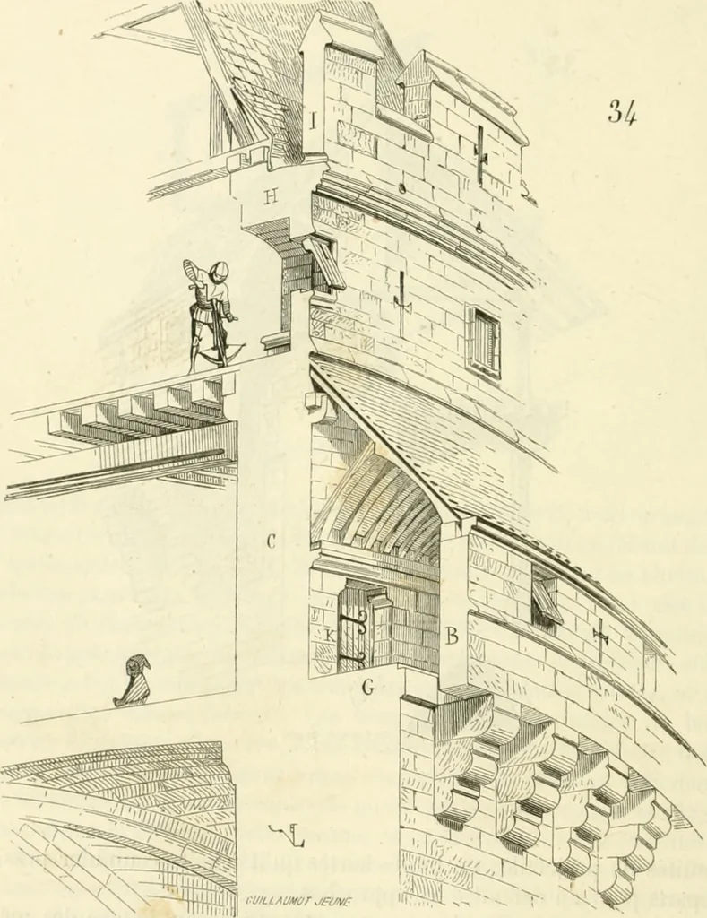 An illustration from Dictionnaire raisonné de l'architecture française du XIe au XVIe siècle, 1858, leaf 411