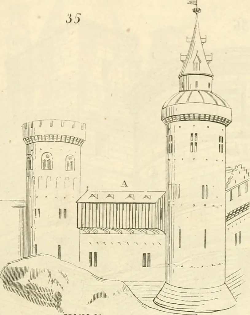 An illustration from Dictionnaire raisonné de l'architecture française du XIe au XVIe siècle, 1858, leaf 412