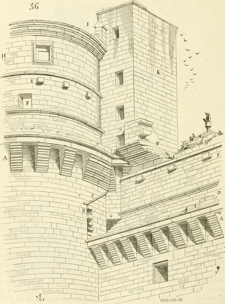 An illustration from Dictionnaire raisonné de l'architecture française du XIe au XVIe siècle, 1858, leaf 413