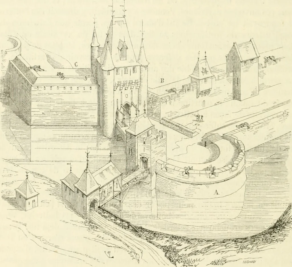 An illustration from Dictionnaire raisonné de l'architecture française du XIe au XVIe siècle, 1858, leaf 451