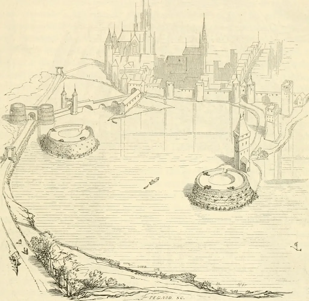 An illustration from Dictionnaire raisonné de l'architecture française du XIe au XVIe siècle, 1858, leaf 454
