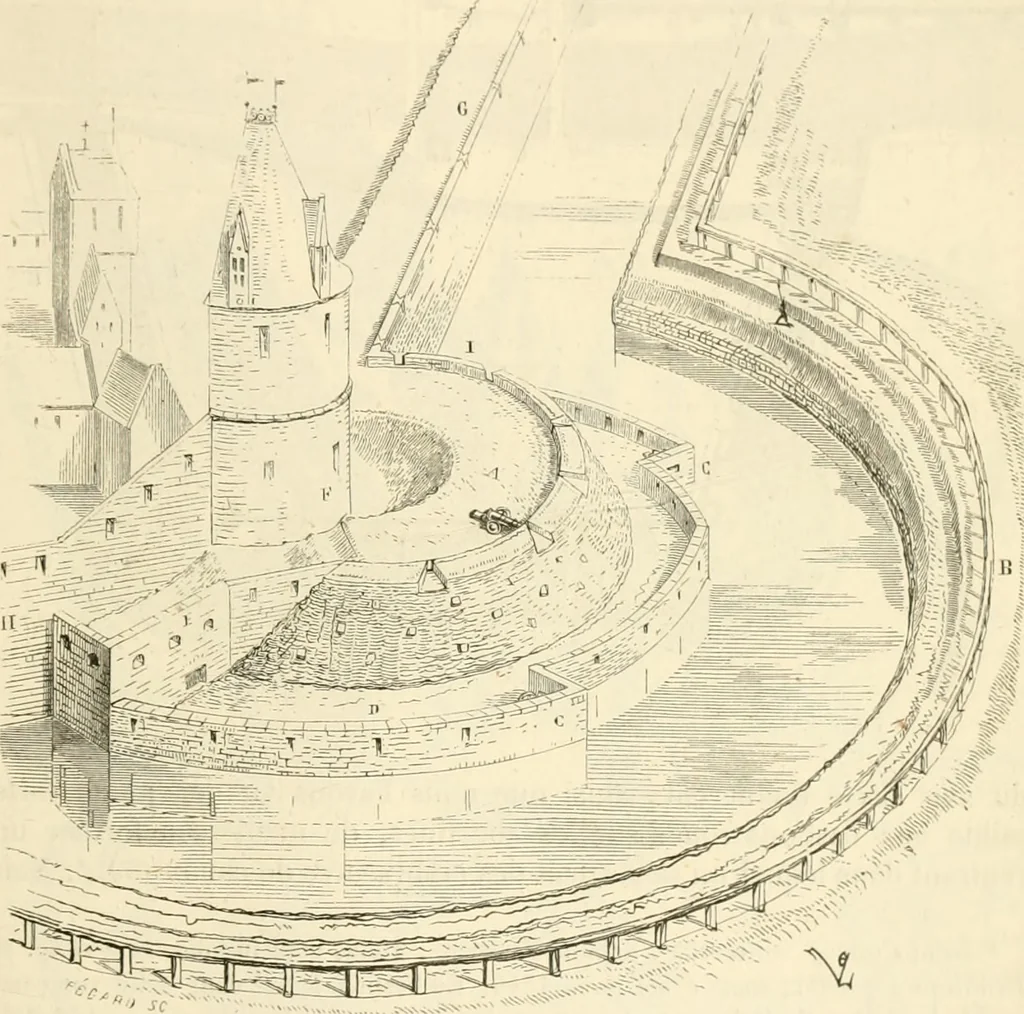 An illustration from Dictionnaire raisonné de l'architecture française du XIe au XVIe siècle, 1858, leaf 460