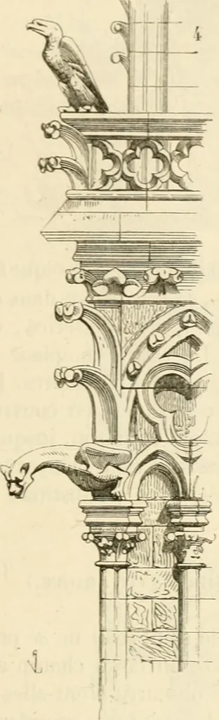 An illustration from Dictionnaire raisonné de l'architecture française du XIe au XVIe siècle, 1858, leaf 48