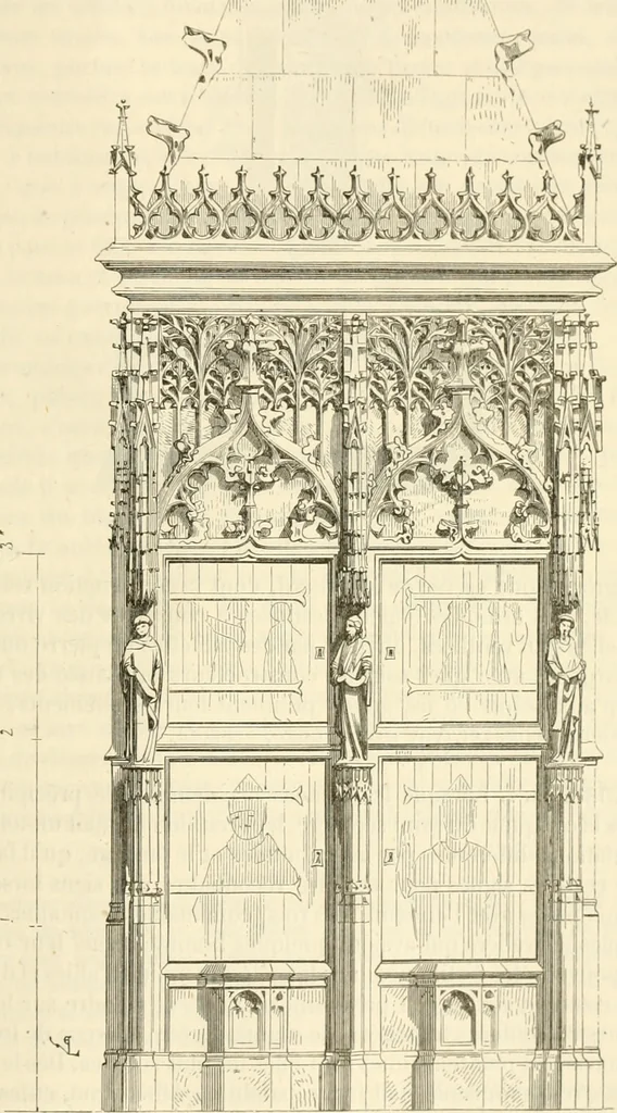 An illustration from Dictionnaire raisonné de l'architecture française du XIe au XVIe siècle, 1858, leaf 494