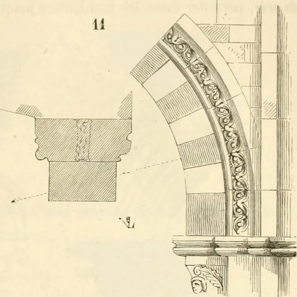 An illustration from Dictionnaire raisonné de l'architecture française du XIe au XVIe siècle, 1858, leaf 72