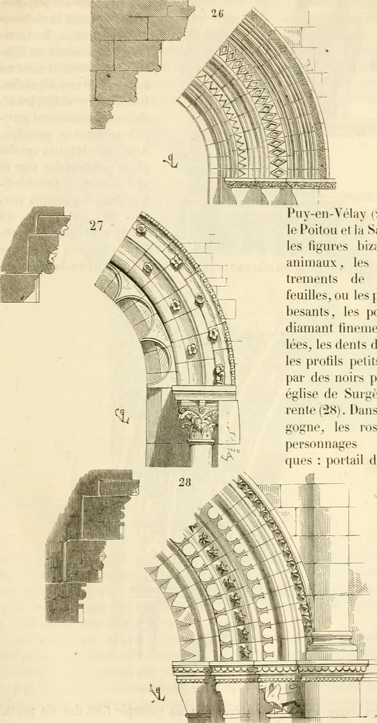 An illustration from Dictionnaire raisonné de l'architecture française du XIe au XVIe siècle, 1858, leaf 76
