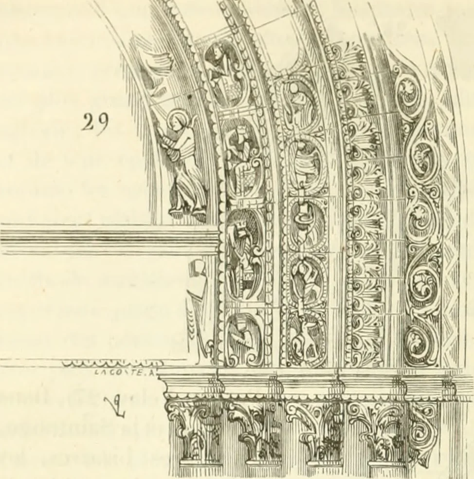 An illustration from Dictionnaire raisonné de l'architecture française du XIe au XVIe siècle, 1858, leaf 77