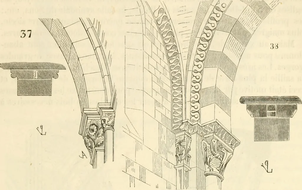 An illustration from Dictionnaire raisonné de l'architecture française du XIe au XVIe siècle, 1858, leaf 80