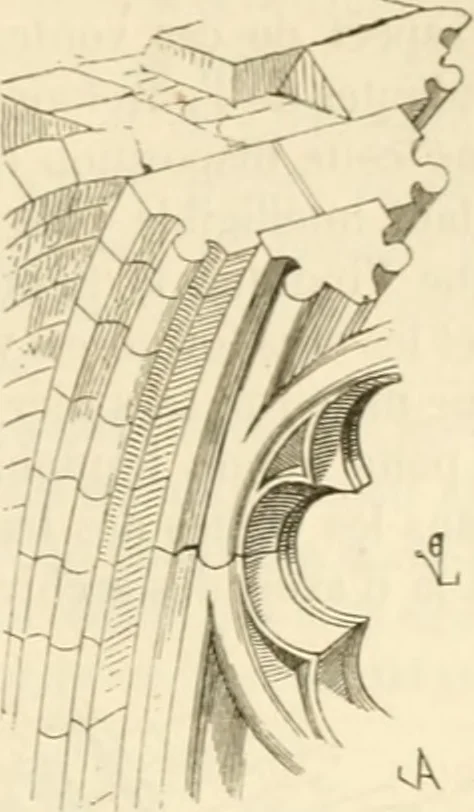 An illustration from Dictionnaire raisonné de l'architecture française du XIe au XVIe siècle, 1858, leaf 82