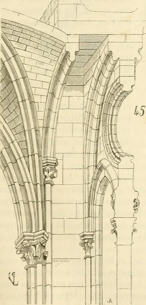 An illustration from Dictionnaire raisonné de l'architecture française du XIe au XVIe siècle, 1858, leaf 82
