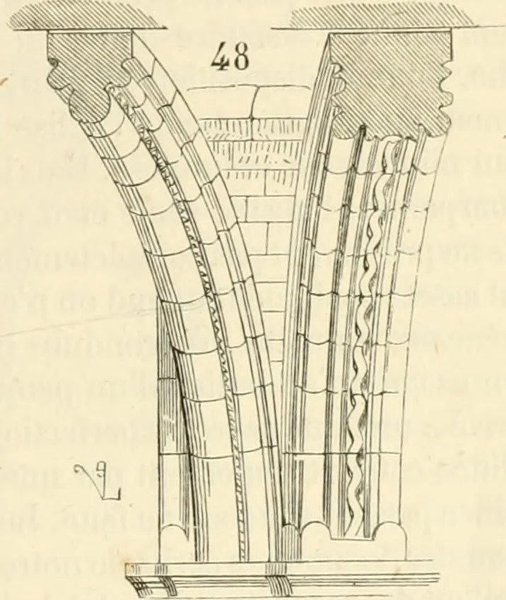 An illustration from Dictionnaire raisonné de l'architecture française du XIe au XVIe siècle, 1858, leaf 84