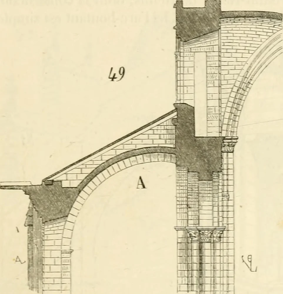 An illustration from Dictionnaire raisonné de l'architecture française du XIe au XVIe siècle, 1858, leaf 86