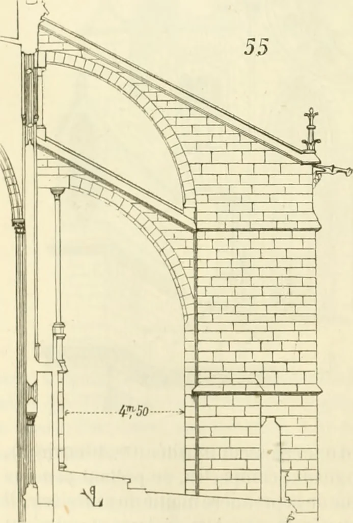 An illustration from Dictionnaire raisonné de l'architecture française du XIe au XVIe siècle, 1858, leaf 91