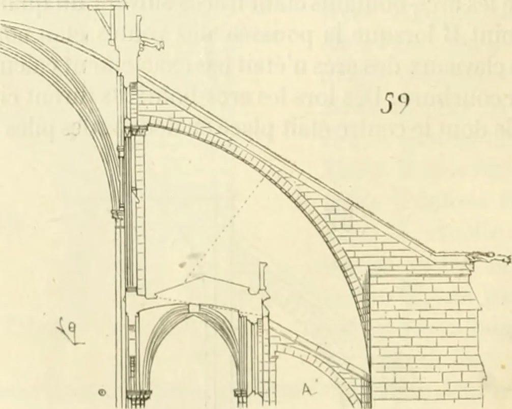 An illustration from Dictionnaire raisonné de l'architecture française du XIe au XVIe siècle, 1858, leaf 93