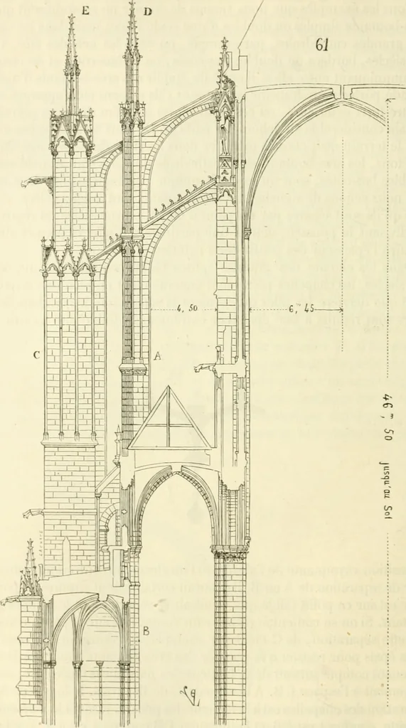 An illustration from Dictionnaire raisonné de l'architecture française du XIe au XVIe siècle, 1858, leaf 95