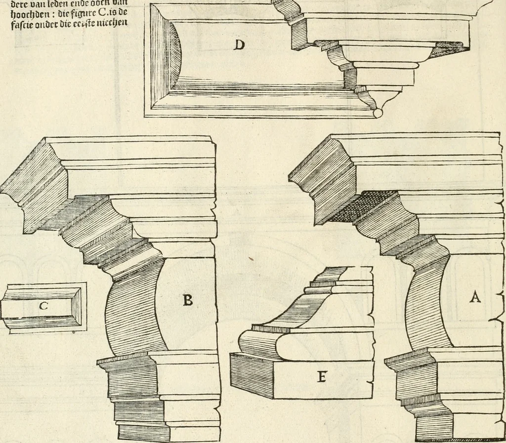 An illustration from Die alder vermaertste antique edificien : vã temple, theatre, amphitheatre, paleisen, therme, obeliske, brugge, archetriuphal, etc. vescreueeñ gefigureert met haren grondede eñ mate oock de plaetsen daerse staen, eñ wiese dede make, 1546, leaf 101