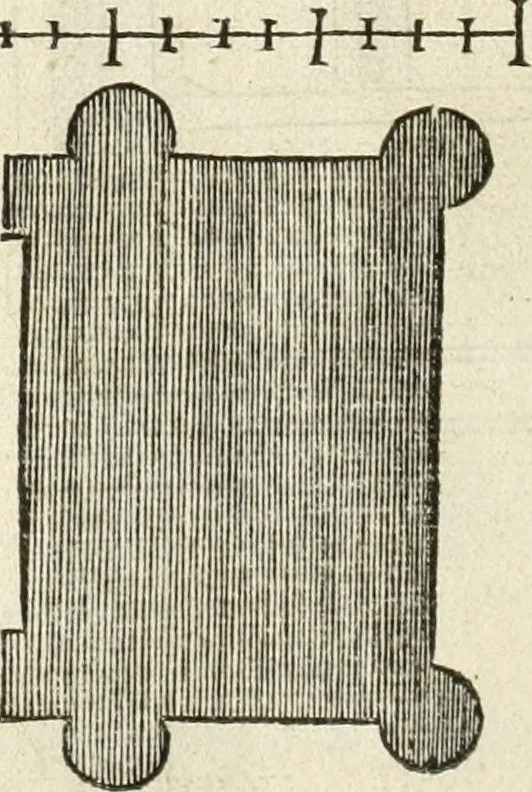 An illustration from Die alder vermaertste antique edificien : vã temple, theatre, amphitheatre, paleisen, therme, obeliske, brugge, archetriuphal, etc. vescreueeñ gefigureert met haren grondede eñ mate oock de plaetsen daerse staen, eñ wiese dede make, 1546, leaf 101