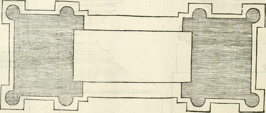 An illustration from Die alder vermaertste antique edificien : vã temple, theatre, amphitheatre, paleisen, therme, obeliske, brugge, archetriuphal, etc. vescreueeñ gefigureert met haren grondede eñ mate oock de plaetsen daerse staen, eñ wiese dede make, 1546, leaf 109