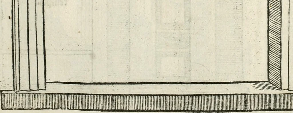 An illustration from Die alder vermaertste antique edificien : vã temple, theatre, amphitheatre, paleisen, therme, obeliske, brugge, archetriuphal, etc. vescreueeñ gefigureert met haren grondede eñ mate oock de plaetsen daerse staen, eñ wiese dede make, 1546, leaf 12