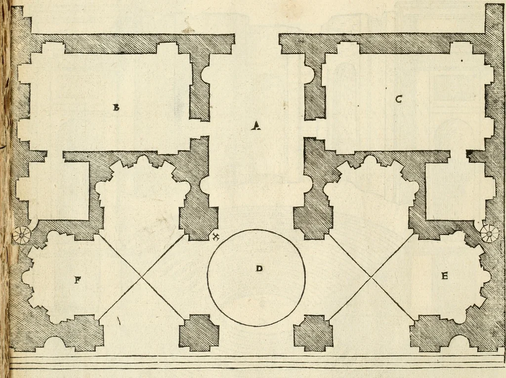 An illustration from Die alder vermaertste antique edificien : vã temple, theatre, amphitheatre, paleisen, therme, obeliske, brugge, archetriuphal, etc. vescreueeñ gefigureert met haren grondede eñ mate oock de plaetsen daerse staen, eñ wiese dede make, 1546, leaf 143