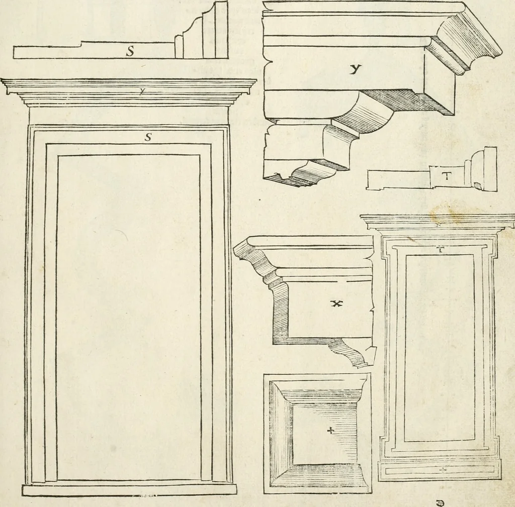 An illustration from Die alder vermaertste antique edificien : vã temple, theatre, amphitheatre, paleisen, therme, obeliske, brugge, archetriuphal, etc. vescreueeñ gefigureert met haren grondede eñ mate oock de plaetsen daerse staen, eñ wiese dede make, 1546, leaf 28