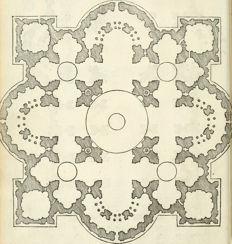 An illustration from Die alder vermaertste antique edificien : vã temple, theatre, amphitheatre, paleisen, therme, obeliske, brugge, archetriuphal, etc. vescreueeñ gefigureert met haren grondede eñ mate oock de plaetsen daerse staen, eñ wiese dede make, 1546, leaf 37