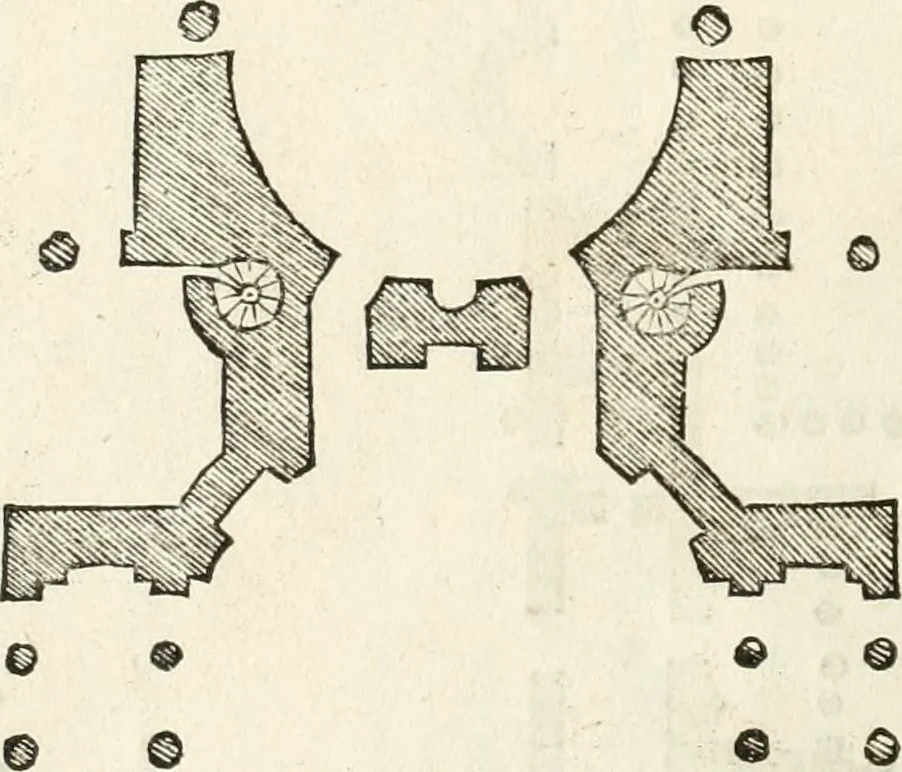 An illustration from Die alder vermaertste antique edificien : vã temple, theatre, amphitheatre, paleisen, therme, obeliske, brugge, archetriuphal, etc. vescreueeñ gefigureert met haren grondede eñ mate oock de plaetsen daerse staen, eñ wiese dede make, 1546, leaf 97
