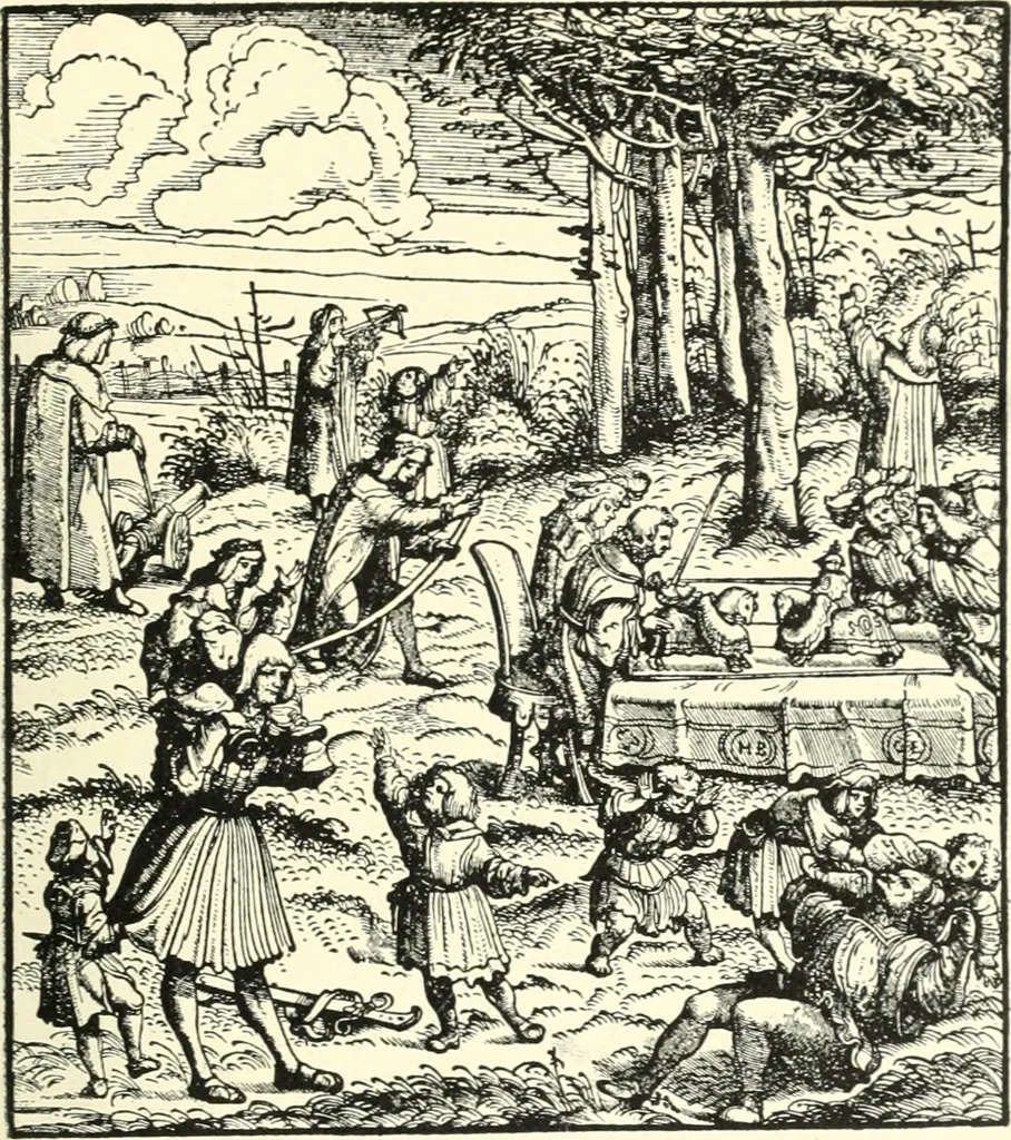 An illustration from Die Altdeutsche Buchillustration, 1912, leaf 132