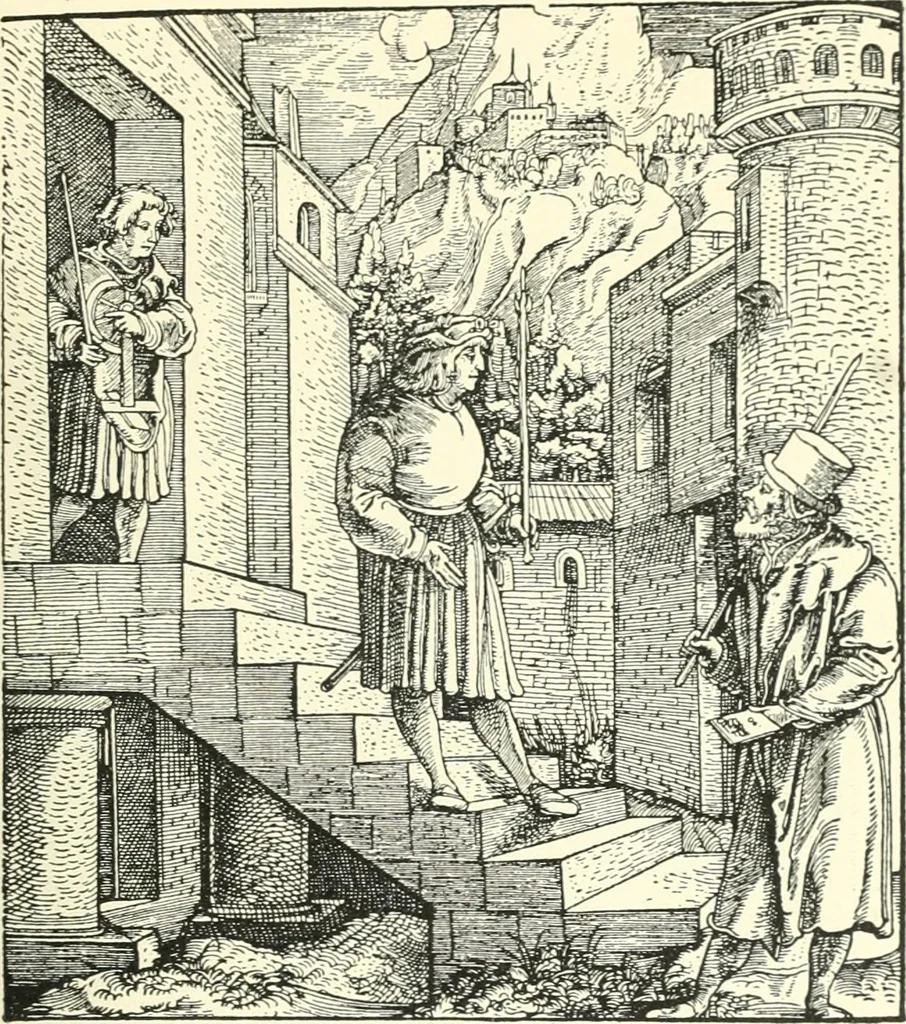 An illustration from Die Altdeutsche Buchillustration, 1912, leaf 134