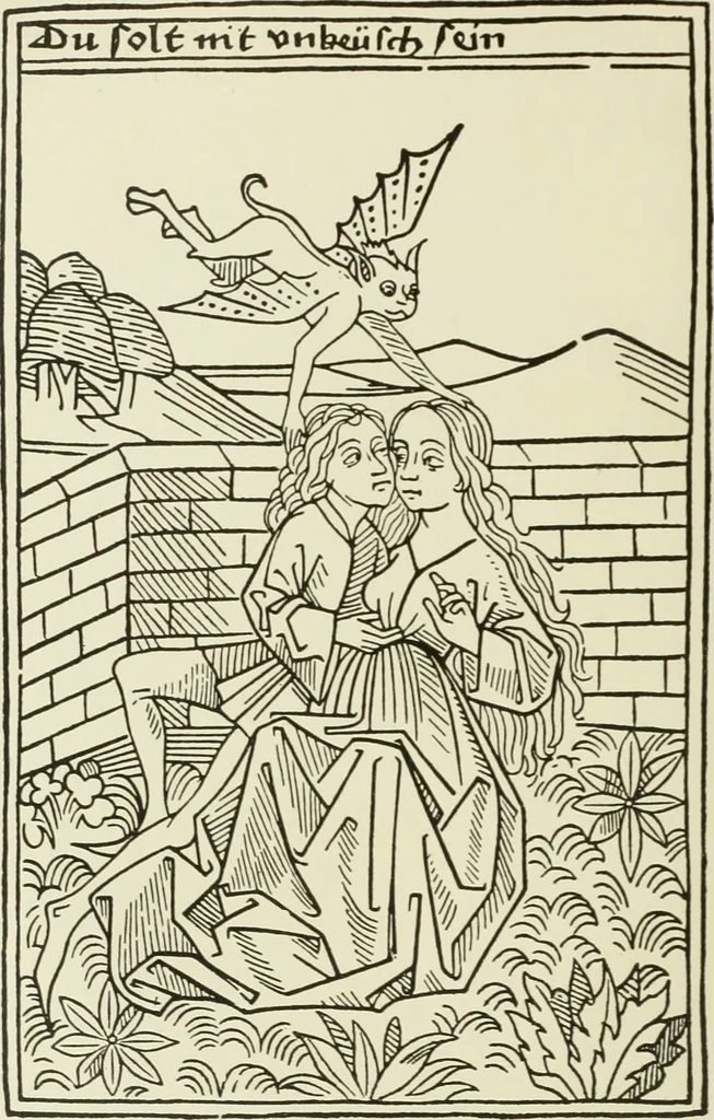 An illustration from Die Altdeutsche Buchillustration, 1912, leaf 5