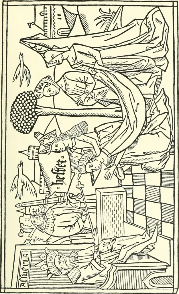 An illustration from Die Altdeutsche Buchillustration, 1912, leaf 64