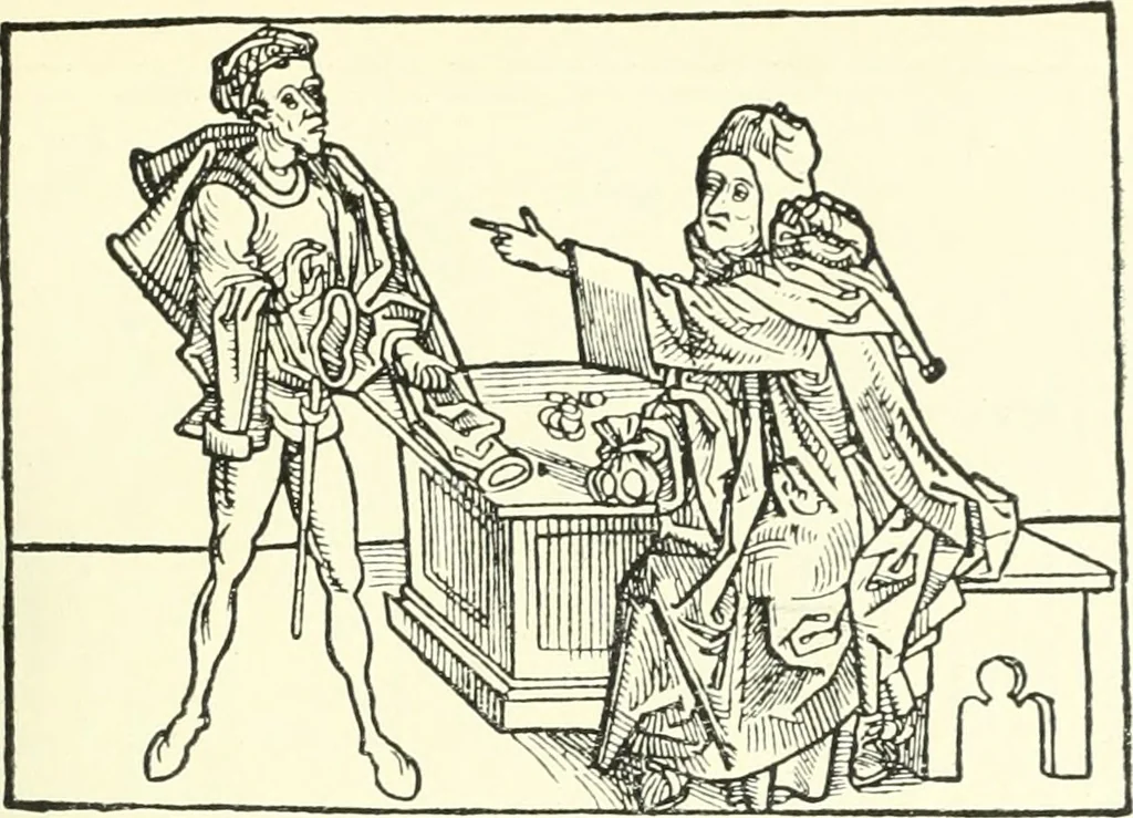 An illustration from Die Altdeutsche Buchillustration, 1912, leaf 72