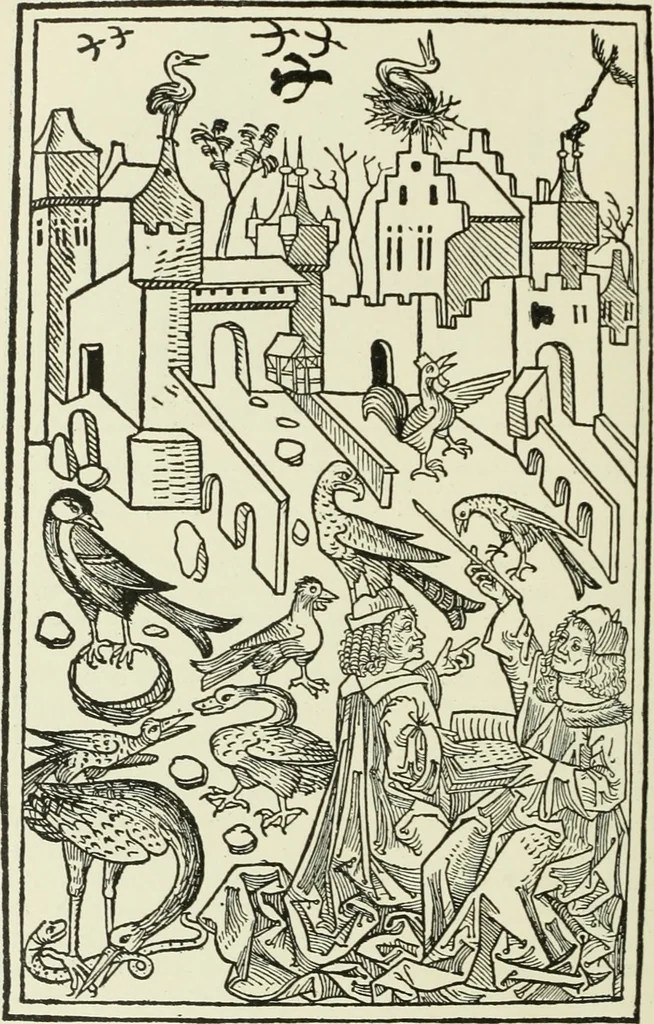 An illustration from Die Altdeutsche Buchillustration, 1912, leaf 73