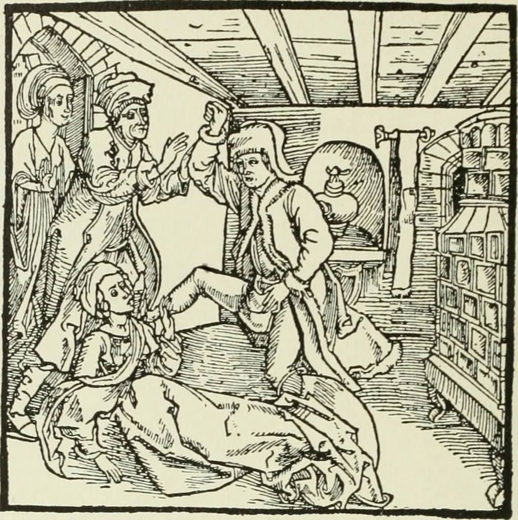 An illustration from Die Altdeutsche Buchillustration, 1912, leaf 85