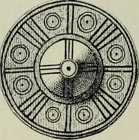 An illustration from Die altgermanische thierornamentik; typologische studie über germanische metallgegenstände aus dem IV. bis IX. jahrhundert, nebst einer studie über irische ornamentik, 1904, leaf 103