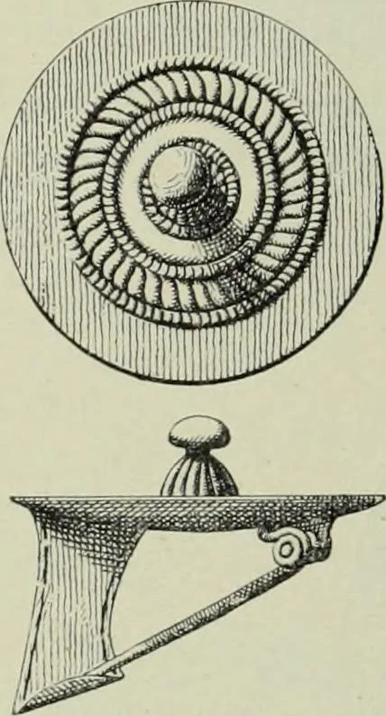 An illustration from Die altgermanische thierornamentik; typologische studie über germanische metallgegenstände aus dem IV. bis IX. jahrhundert, nebst einer studie über irische ornamentik, 1904, leaf 105